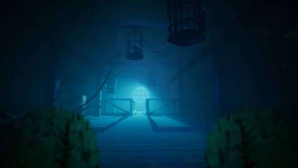 Through Teddy’s eyes in Out of Sight, a chilling view reveals rows of suspended cages in the dim attic shadows.