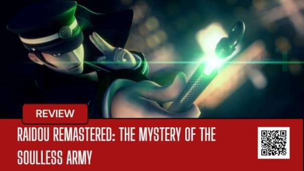 A striking shot of Raidou in RAIDOU Remastered: The Mystery of the Soulless Army, highlighting his vintage detective design.