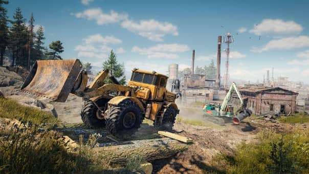 A digger heading to its next task in the RoadCraft review, showcasing dynamic job progression.