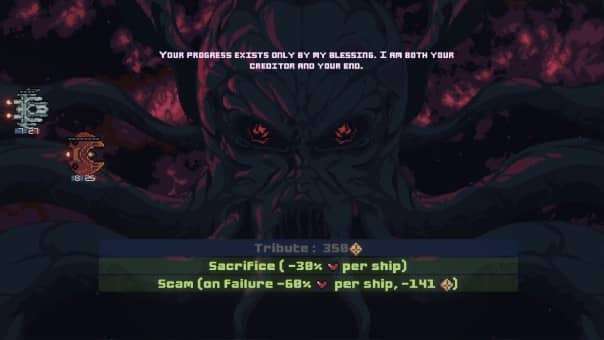 A pivotal decision moment in the Starless Abyss review, where players must choose their fate in a dynamic event.