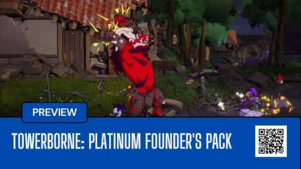 A dynamic boss encounter featured in the Towerborne: Platinum Founder’s Pack review, capturing the co-op action.