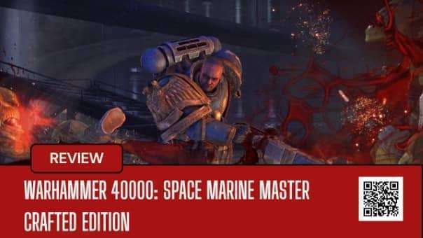 An action-packed moment from the Warhammer 40000: Space Marine Master Crafted Edition review, highlighting intense combat.