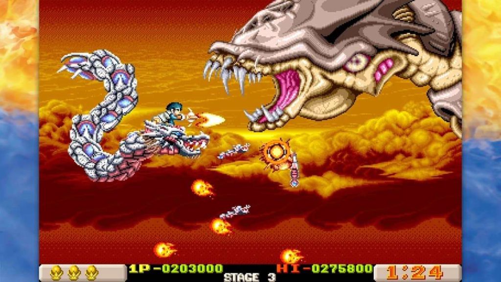 A massive boss looms in Dragon Breed from Irem Collection Volume 3, testing reflexes and firepower.