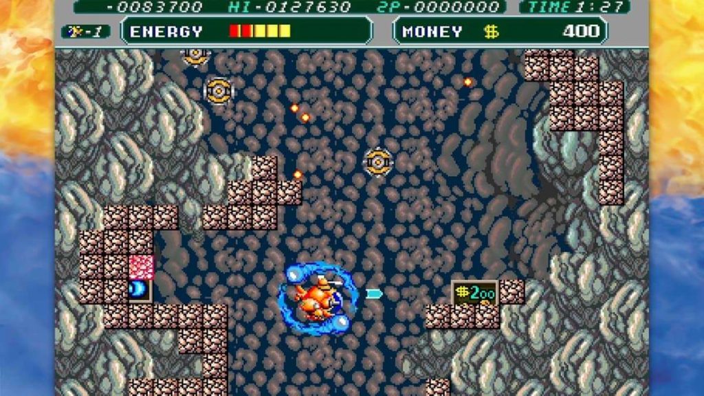 Mr. Heli blasts through rocky caverns in Irem Collection Volume 3, showcasing its chaotic arcade action.