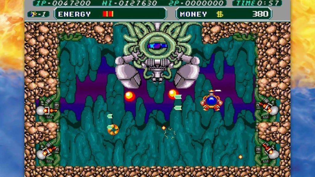 A tense boss encounter in Mr. Heli from Irem Collection Volume 3 highlights its classic shmup intensity.