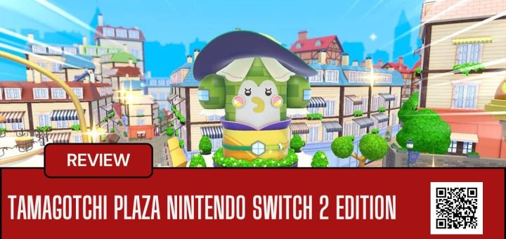 Aerial view of Tamagotchi Plaza showcasing vibrant architecture and world design for our review breakdown.