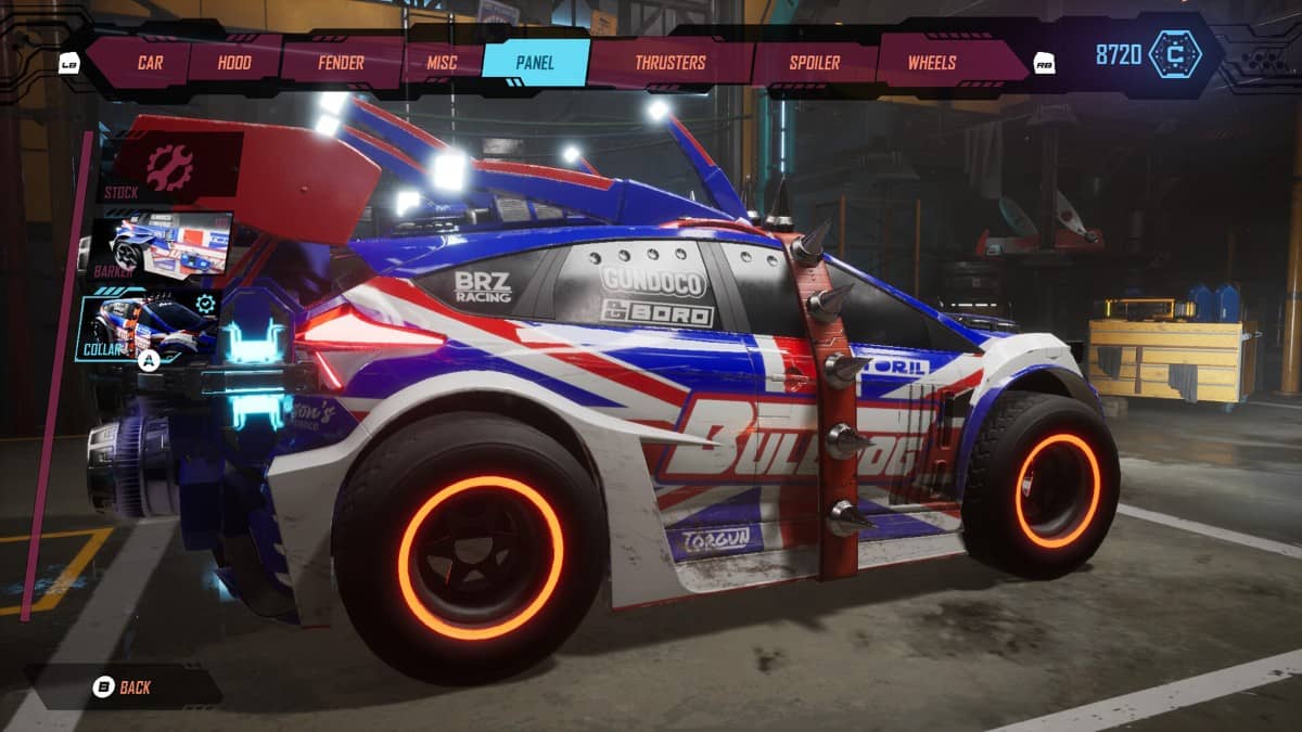 Cyber Clutch: Hot Import Nights showcases its garage menu with extensive car upgrades and neon-styled customisation options.