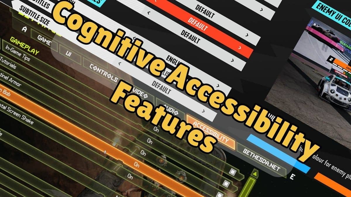 Header for the cognitive accessibility features section of the game accessibility guide