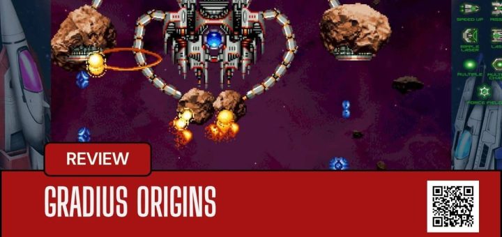 A massive ship boss unleashes projectile chaos in Gradius Origins, showcasing the game’s explosive arcade intensity.