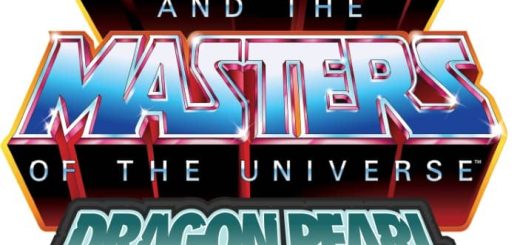 He-Man and the Masters of the Universe: Dragon Pearl of Destruction logo in classic 80s cartoon font.