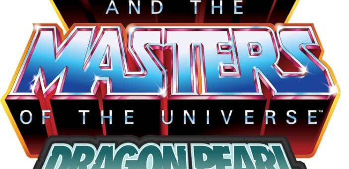 He-Man and the Masters of the Universe: Dragon Pearl of Destruction logo in classic 80s cartoon font.