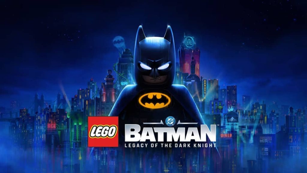 Main title logo for LEGO Batman: Legacy of the Dark Knight, the newly announced open-world action game.