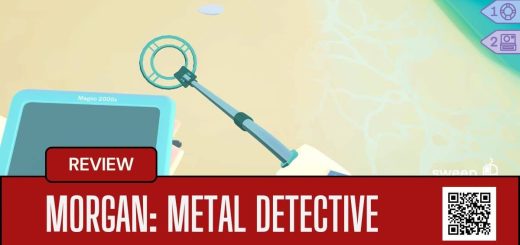 Metal detecting on a sunlit beach in Morgan Metal Detective, showcasing the game’s peaceful exploration mechanics.