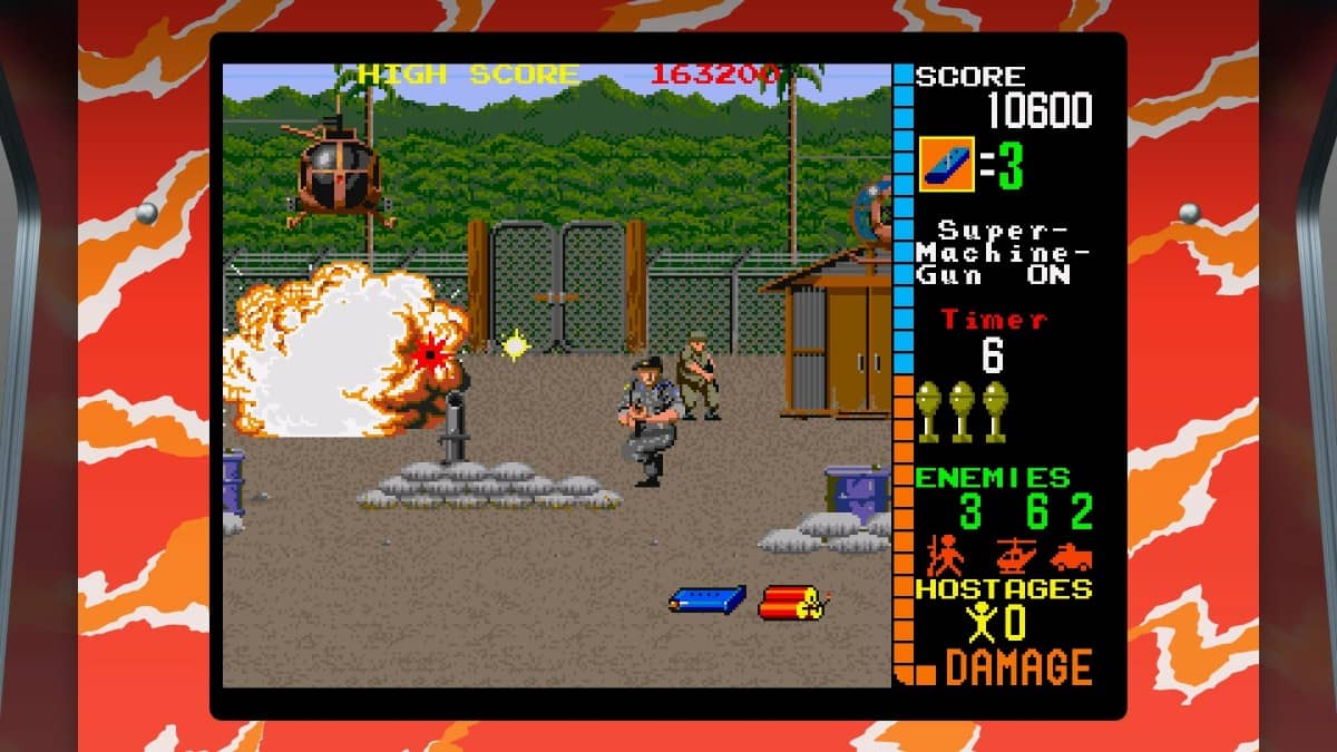 An intense firefight in Operation Wolf as enemies return fire during a high-stakes mission.