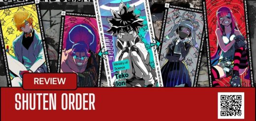 Stylized tarot-inspired portrait of the Shuten Order team, highlighting key characters in our in-depth game analysis.