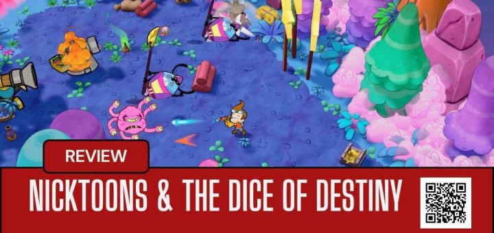 Jimmy Neutron confronts a beholder in Nicktoons & The Dice of Destiny, showcasing the game’s wild fantasy setting.