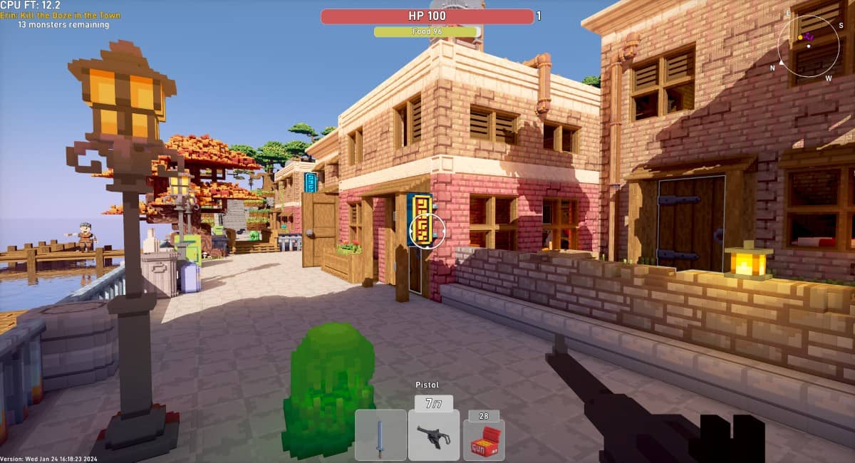 Exploring a vibrant, picturesque world in Voxile as cats roam freely through lush terrain and lively voxel scenery.