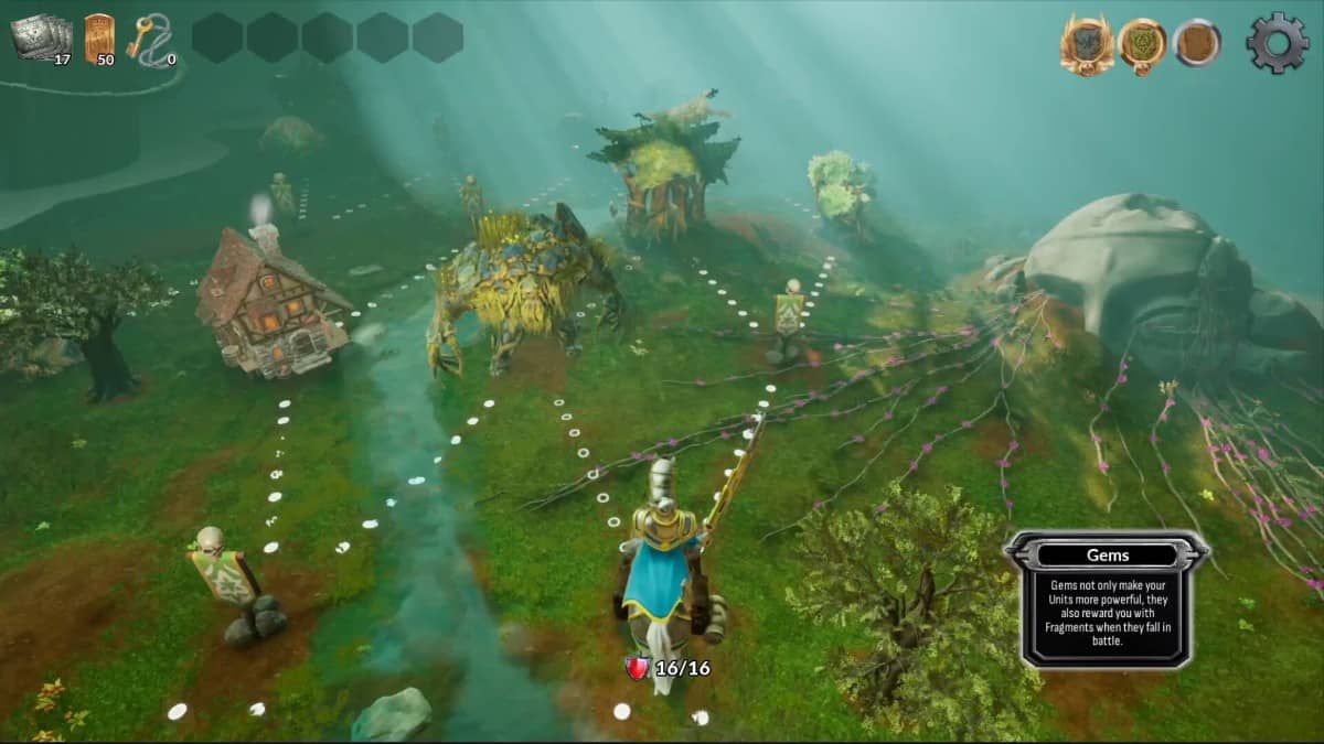 Third-person view of the Scales faction champion exploring the dynamic world map in Dragon Front Adventures.