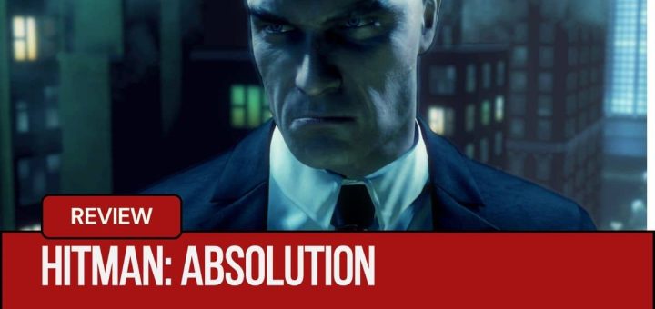 A close up of Agent 47’s menacing face in Hitman Absolution, highlighting the intensity of the character.