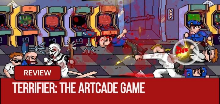 A brutal arcade showdown in Terrifier: The ARTcade Game featuring Art wielding his spiked bat.