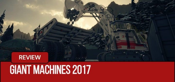 The T-Rex digger pouring rocks into a dump truck in snowy terrain during Giant Machines 2017.
