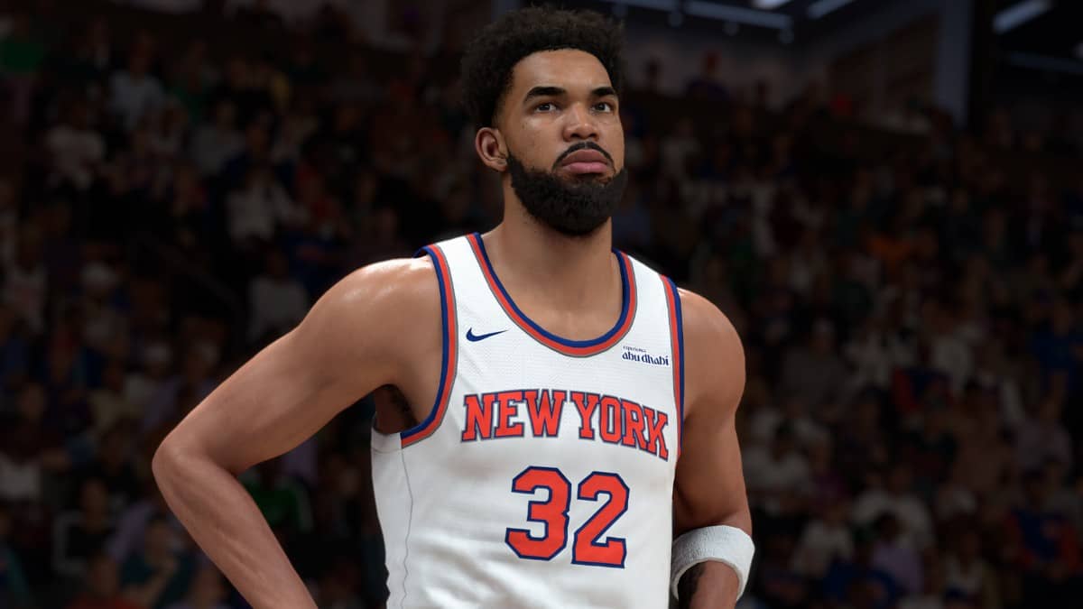 A New York player in NBA 2K26 shows lifelike movement, highlighting the realism of his in-game actions.