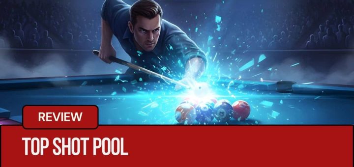 A player breaks the fresh rack of balls in Top Shot Pool, showcasing the game’s dynamic start.