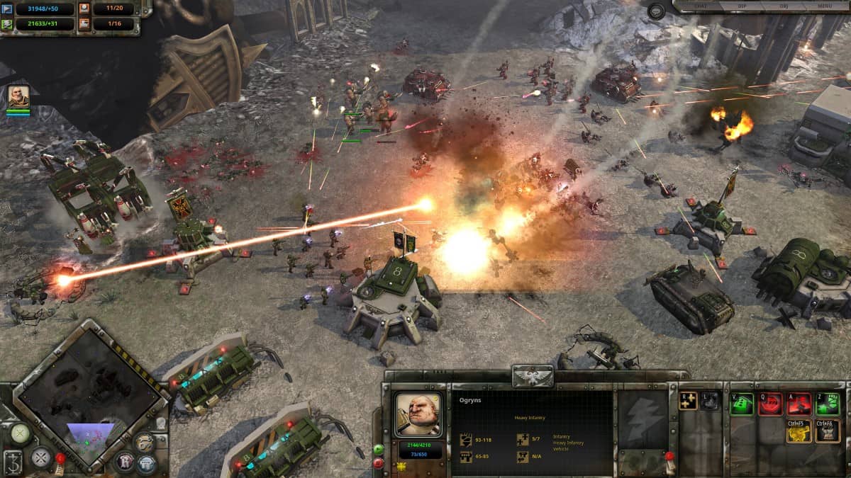 Space Marines engage in fierce combat against rival factions in Warhammer 40,000: Dawn of War - Definitive Edition.