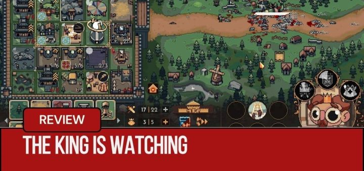 A massive skeleton boss clashes with your army during a tense wave defense in The King is Watching.