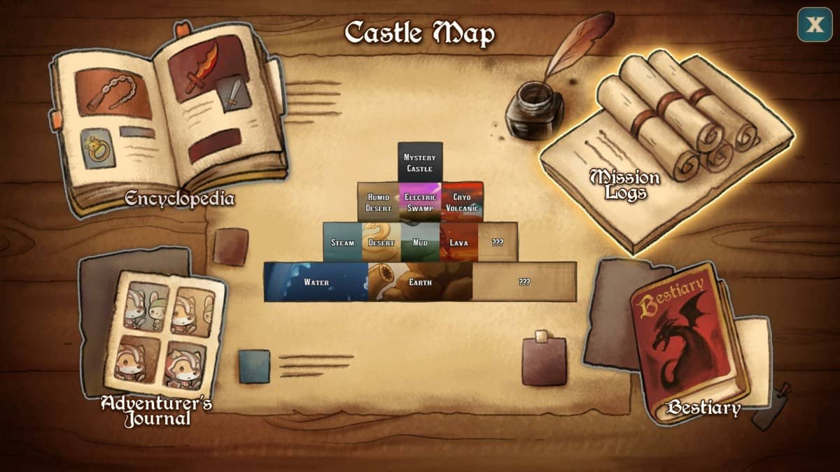 Map screen from Roguematch: The Extraplanar Invasion showing clearly marked rooms filling in as you explore.