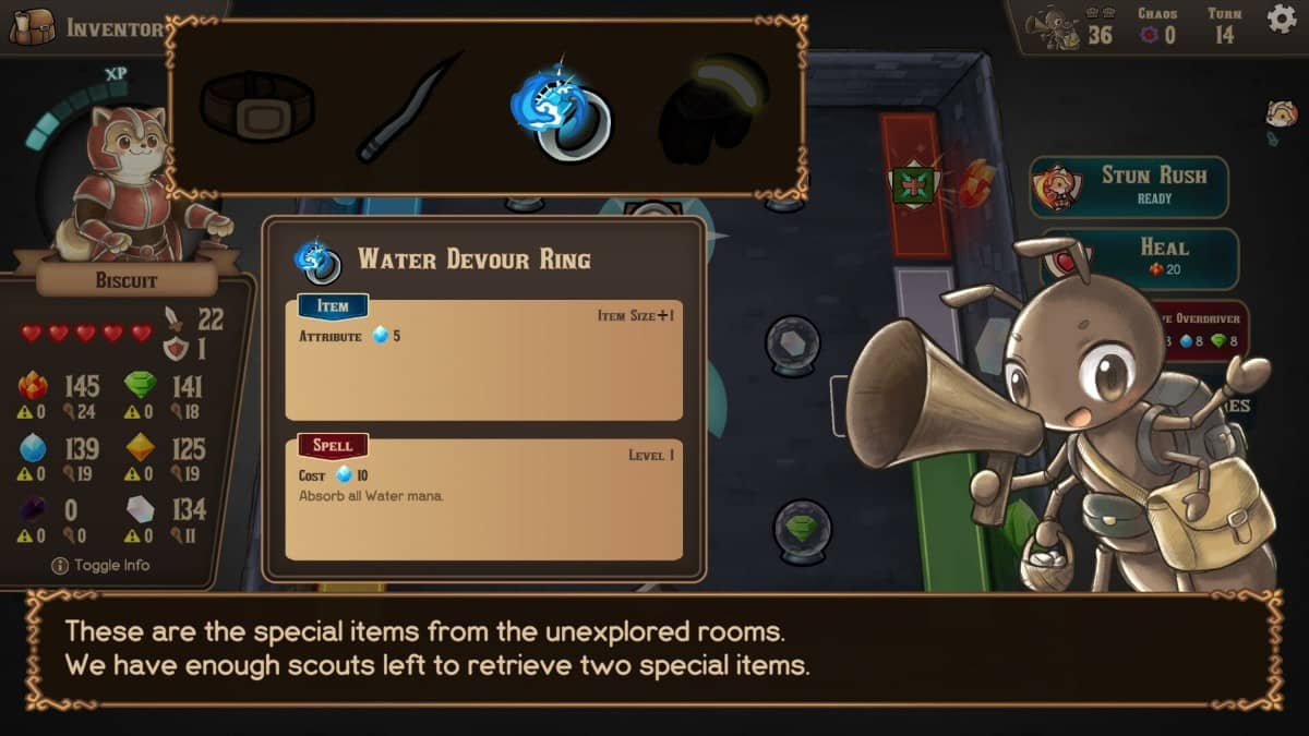 Store area in Roguematch: The Extraplanar Invasion showing crafting options and items between locations.