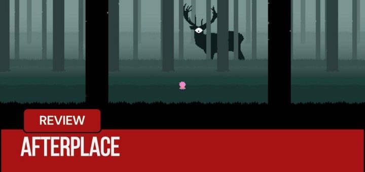 Afterplace encounter with a giant one‑eyed deer in dark woods for Gert Lush Gaming.