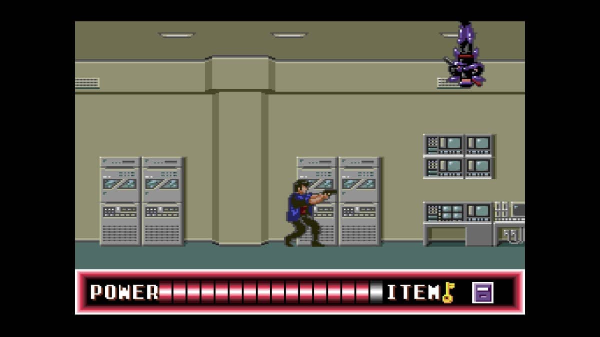 City Hunter scene with Ryo facing a ninja trap in an office showcased by Gert Lush Gaming.