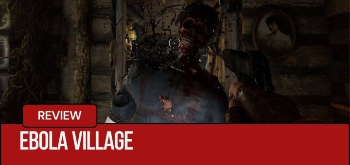 Player confronts a zombie with a revolver in Ebola Village for Gert Lush Gaming.