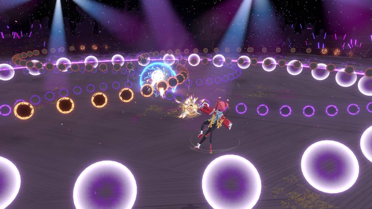 Homura Hime bullet hell screenshot with dense coloured projectiles for Gert Lush Gaming.