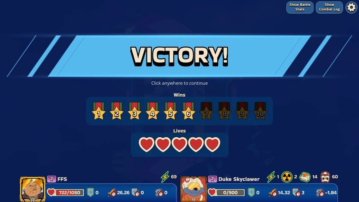Konfronto victory screen showing wins and losses created for Gert Lush Gaming.