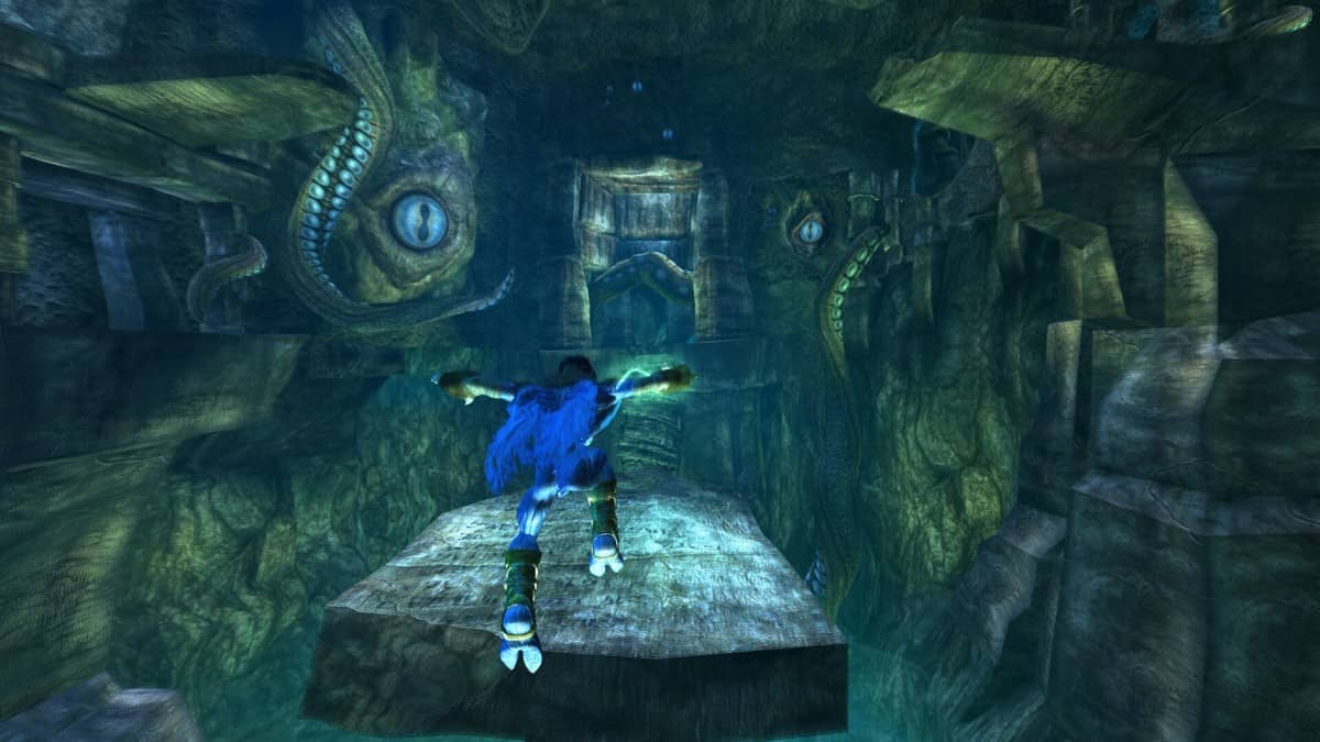 Raziel escapes through a corrupted chamber in Legacy of Kain: Defiance Remastered for Gert Lush Gaming.