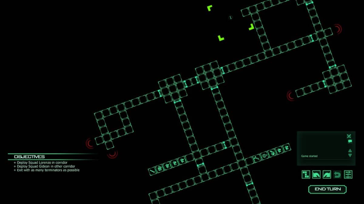 The Space Hulk map system displays tactical green boxes as seen by Gert Lush Gaming.