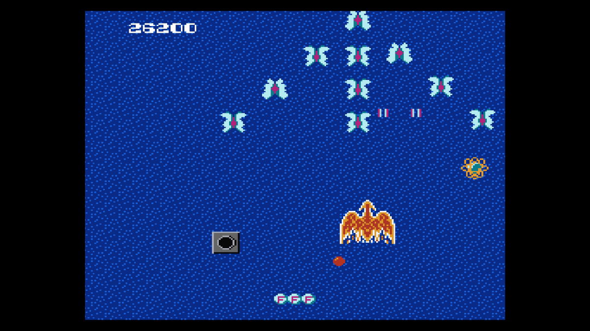Gert Lush Gaming shows terra cresta’s fiery phoenix ship sweeping over open water in search of enemies.