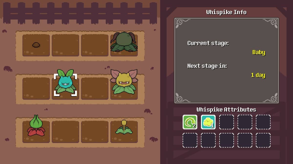 Whispike Survivors seed planting shows various plant evolutions in this Gert Lush Gaming guide.