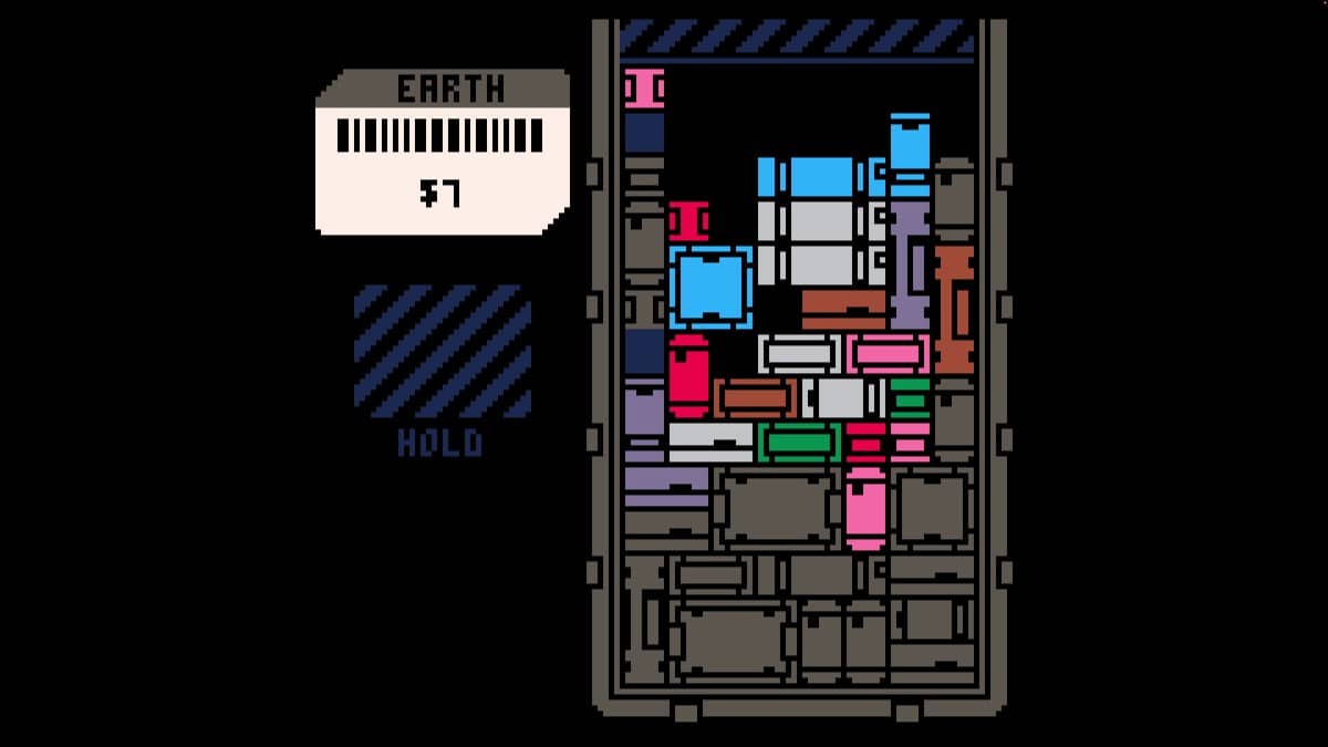 Colored cargo tiles fill the screen during a CorgiSpace puzzle session on Gert Lush Gaming.