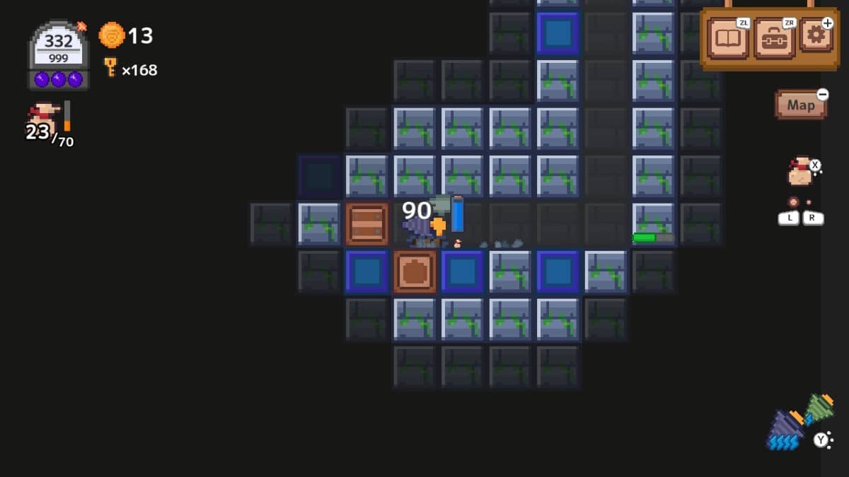 A miner drills through heavy stone underground in DigDigDrill by Gert Lush Gaming.