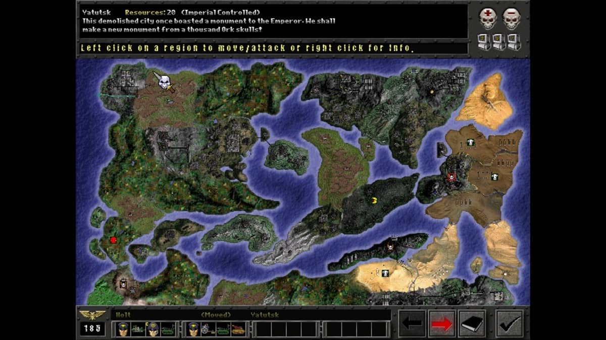 The massive strategic world map showcases diverse biomes in Final Liberation from Gert Lush Gaming.