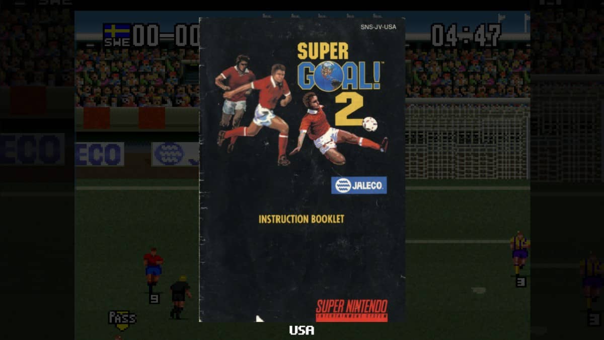 A high-resolution scan of the original Jaleco Sports: Goal! 2 manual, featured on Gert Lush Gaming.