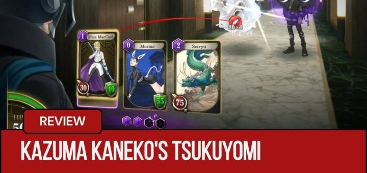 Gert Lush Gaming plays a tactical card battle during a tense enemy turn in Kazuma Kaneko's Tsukuyomi.