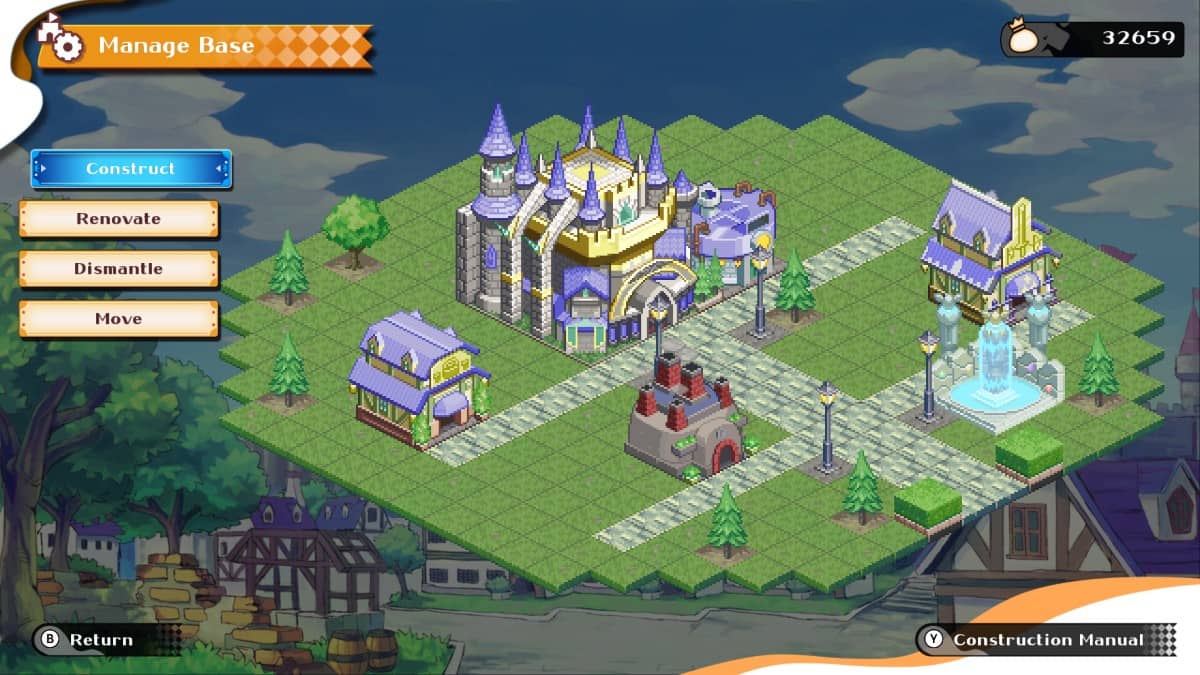 The isometric grid system in Kingdom's Return shows Gert Lush Gaming how the castle rebuilding mechanics work.