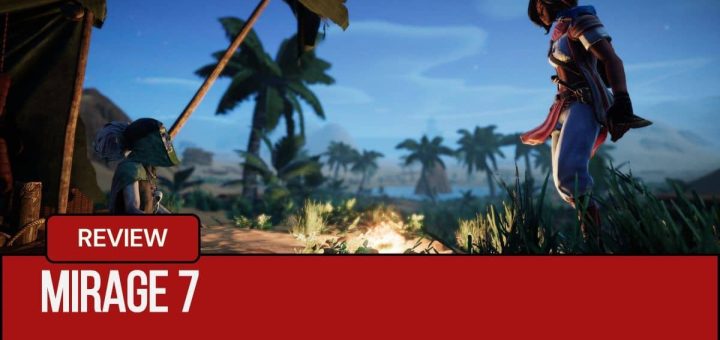 Nadira meets a traveler in a sunny desert tent during a Mirage 7 expedition by Gert Lush Gaming.