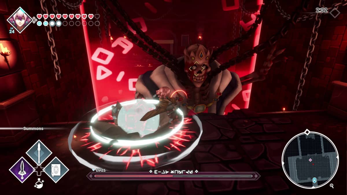 A player dodges a hulking boss within Sword of the Necromancer: Resurrection in this Gert Lush Gaming capture.