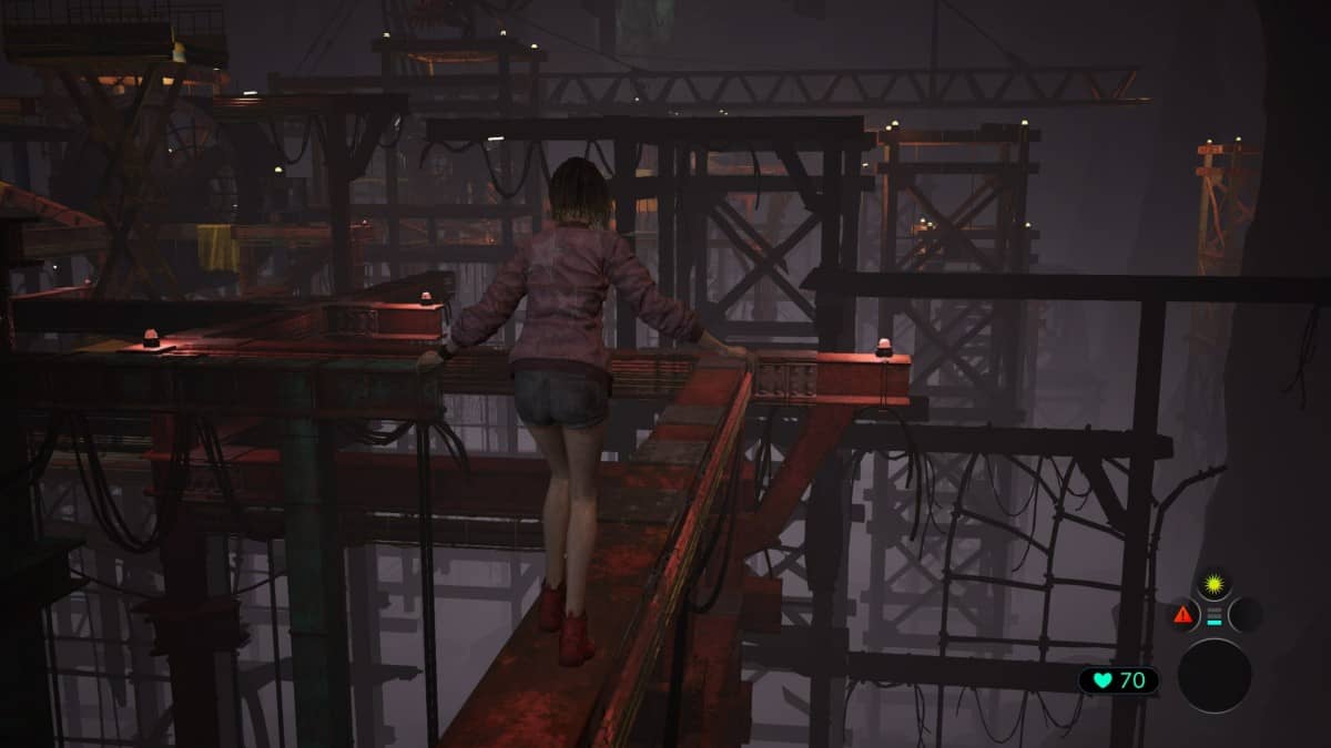 Gert Lush Gaming balances on a high steel beam in Tokyo Scramble where one misstep means game over.