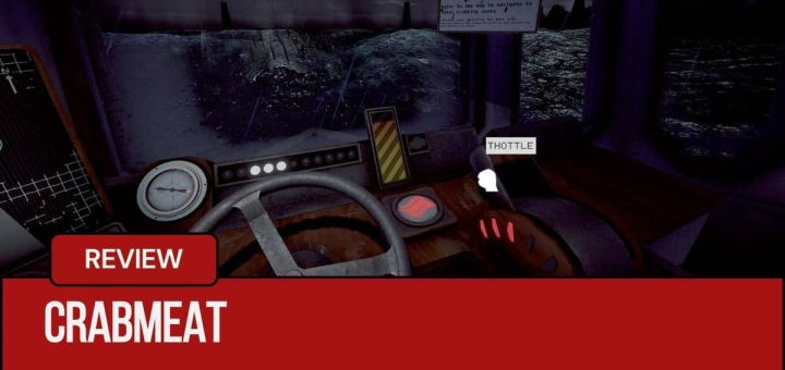 A boat battles towering waves in a stormy sea during Gert Lush Gaming’s intense playthrough of Crabmeat.